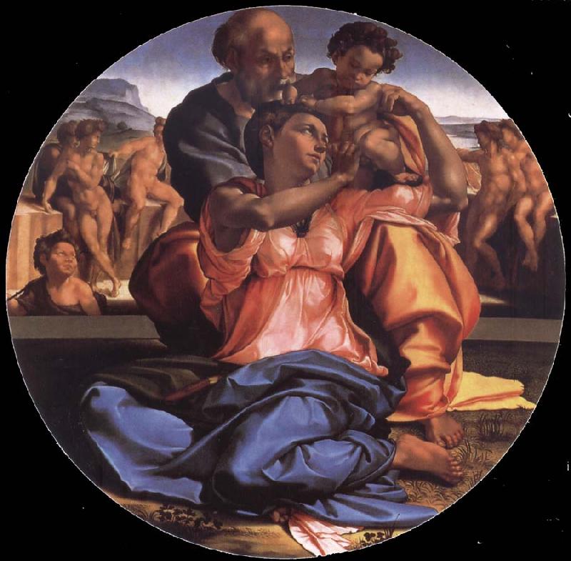 unknow artist The Sacred Family with the young one San Juan the Baptist one